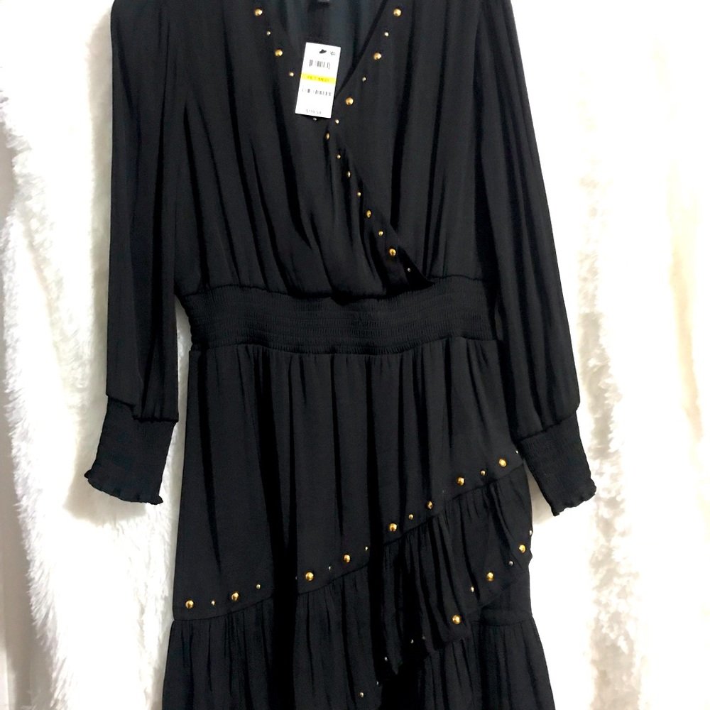 INC International Concepts Gold Studded Dress PM